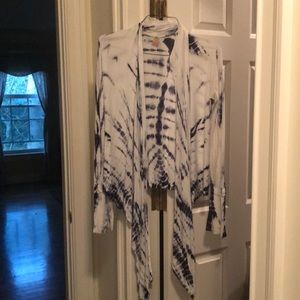 Tie dye wrap/cardigan; great for spring and summer evenings